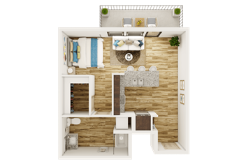 a floor plan of the apartment